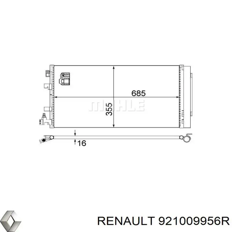 Compre 921009956R Renault (RVI) Radiador de aparelho de ar condicionado