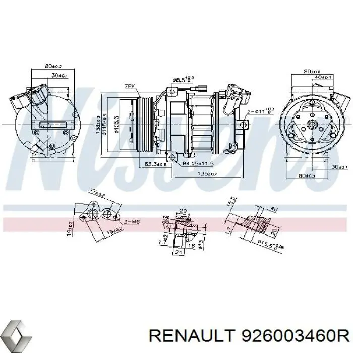 Compressor de aparelho de ar condicionado Renault (RVI) 926003460R preço, a partir de 149,23 USD