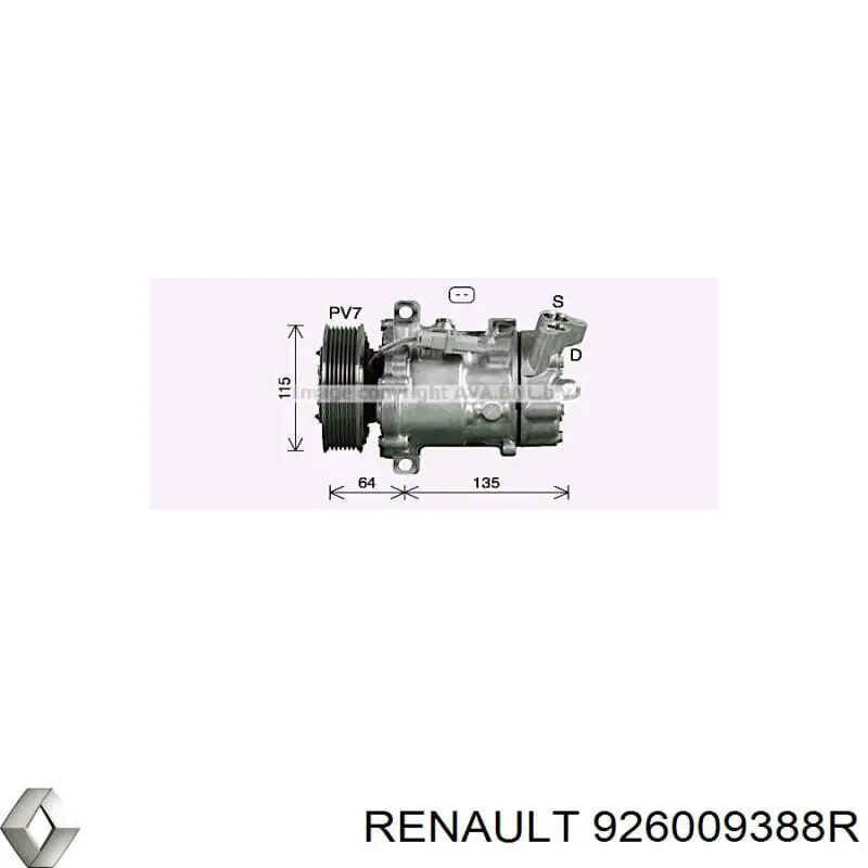 926008670R Renault (RVI) Compressor de aparelho de ar condicionado