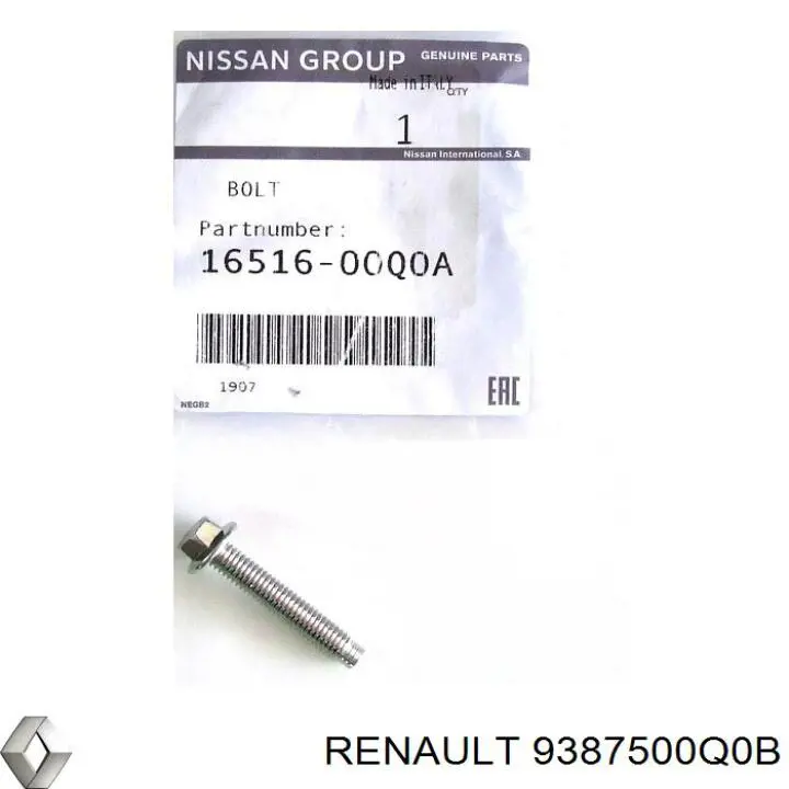 Moldura do pára-lama traseiro esquerdo Renault (RVI) 9387500Q0B preço, a partir de 42,92 USD