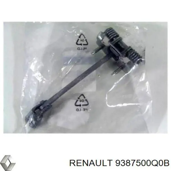 9387500Q0B Renault (RVI) Moldura do pára-lama traseiro esquerdo