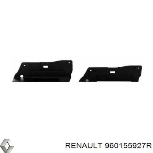 960155927R Renault (RVI) Consola de spoiler do pára-choque dianteiro
