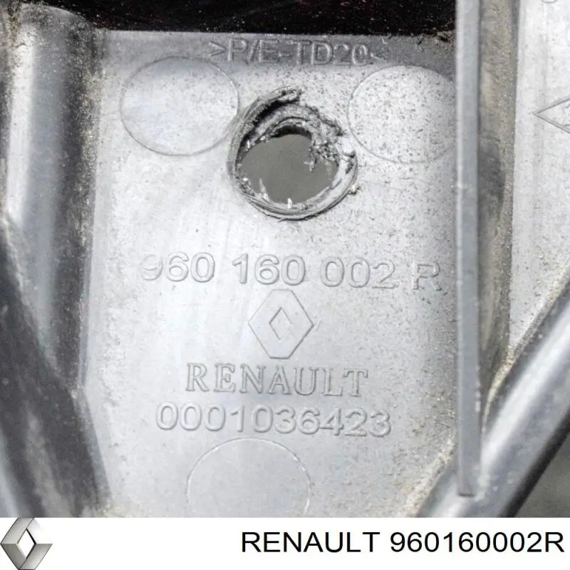 Compre 960160002R Renault (RVI) Consola do pára-choque dianteiro direito
