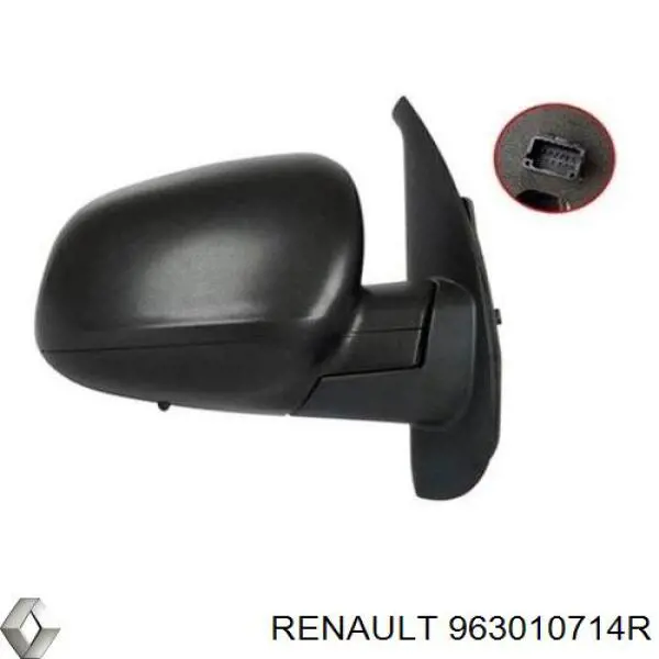 963010714R Renault (RVI) Espelho de retrovisão direito