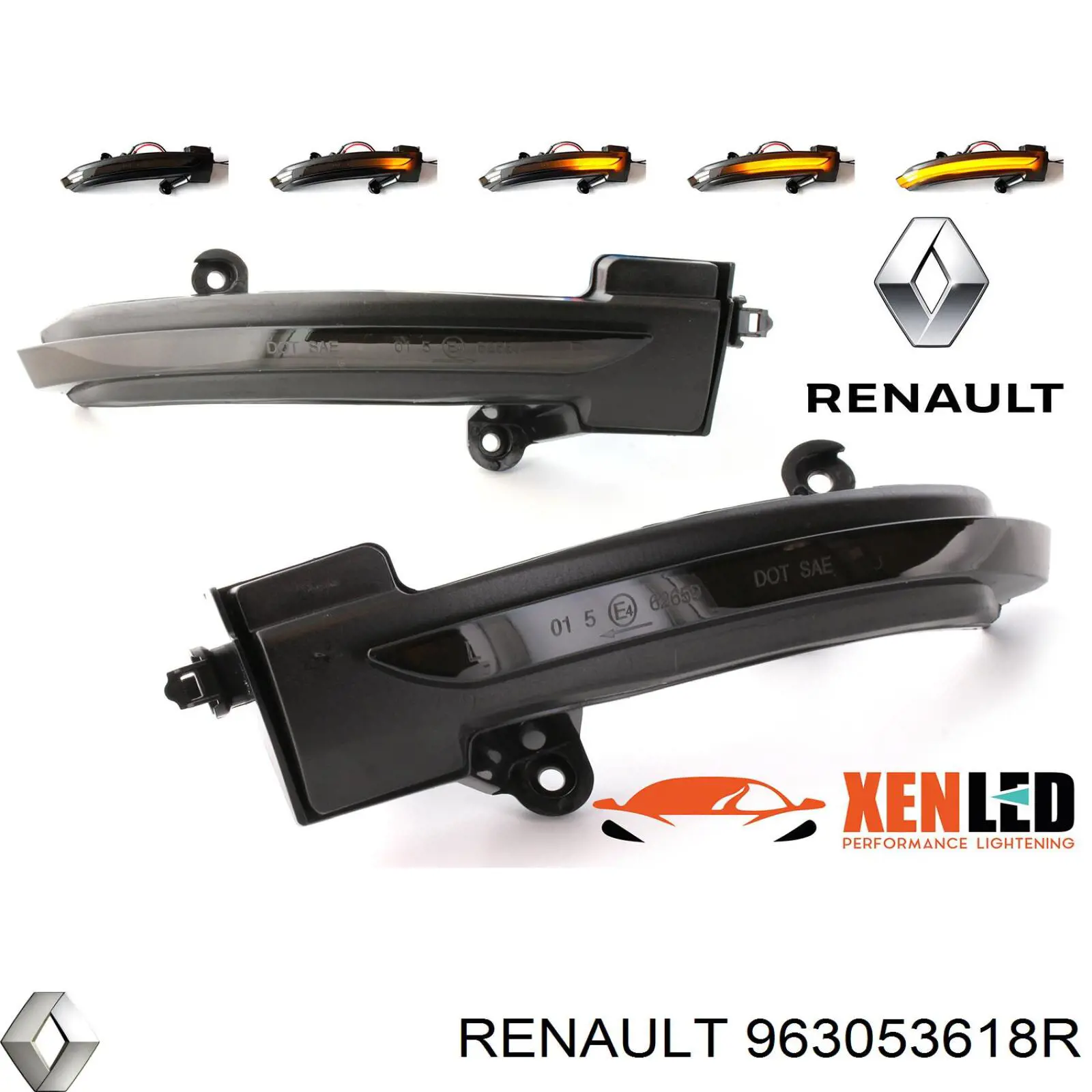 Pisca-pisca de espelho direito Renault (RVI) 963053618R preço, a partir de 28,13 USD