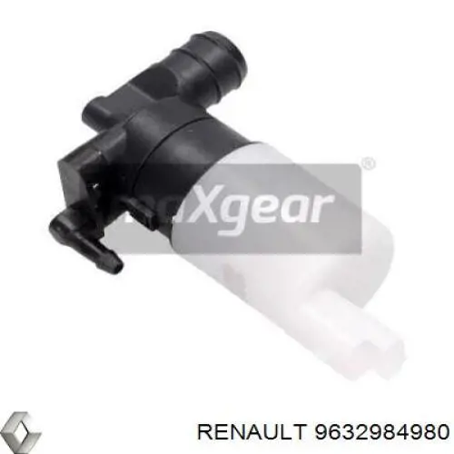 9632984980 Renault (RVI) Bomba de motor de fluido para lavador de vidro dianteiro/traseiro