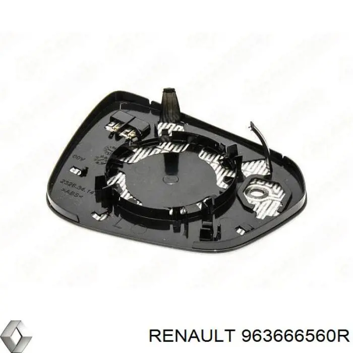 963666560R Renault (RVI) Elemento espelhado do espelho de retrovisão esquerdo
