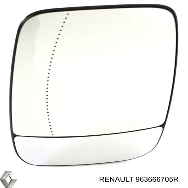 963666705R Renault (RVI) Elemento espelhado do espelho de retrovisão esquerdo