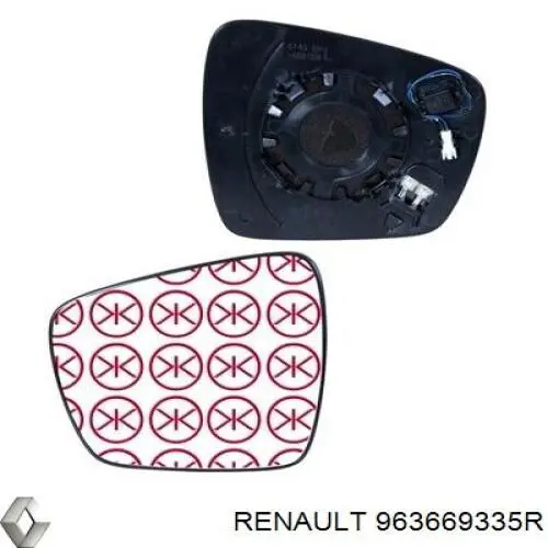Elemento espelhado do espelho de retrovisão esquerdo Renault (RVI) 963669335R preço, a partir de 28,31 USD