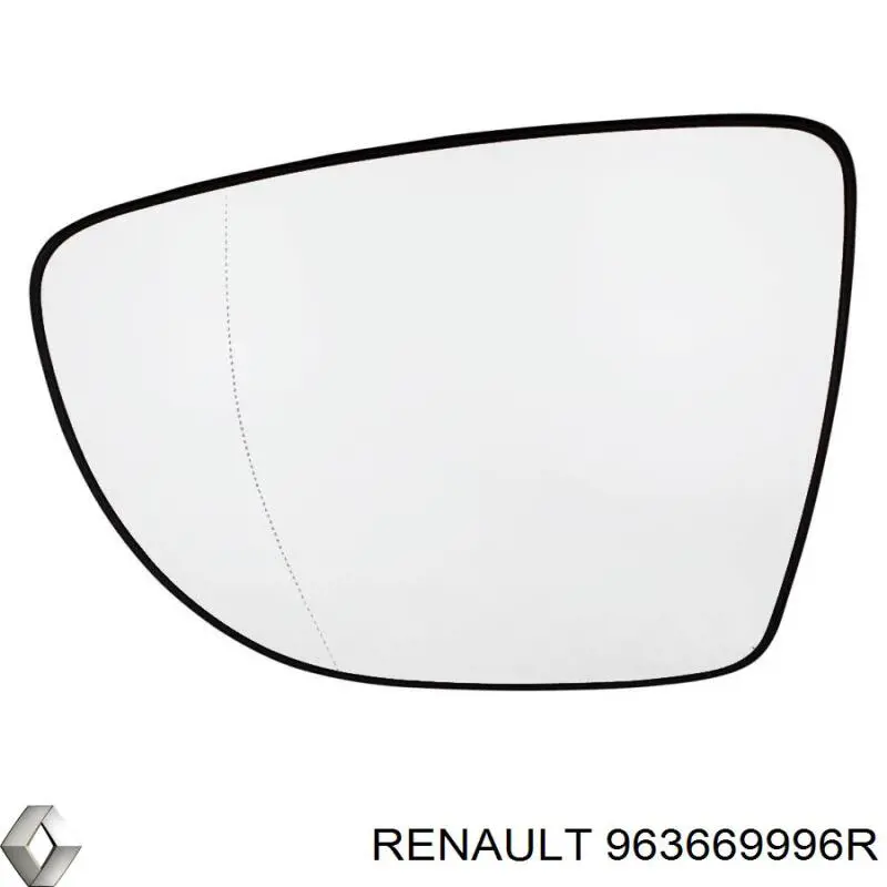 Elemento espelhado do espelho de retrovisão esquerdo Renault (RVI) 963669996R preço, a partir de 26,85 USD