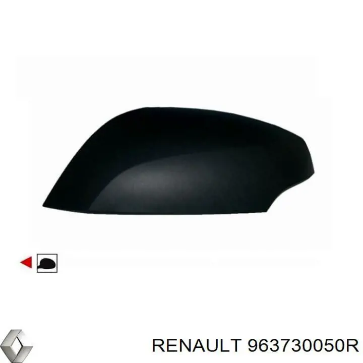 963730050R Renault (RVI) Placa sobreposta (tampa) do espelho de retrovisão esquerdo