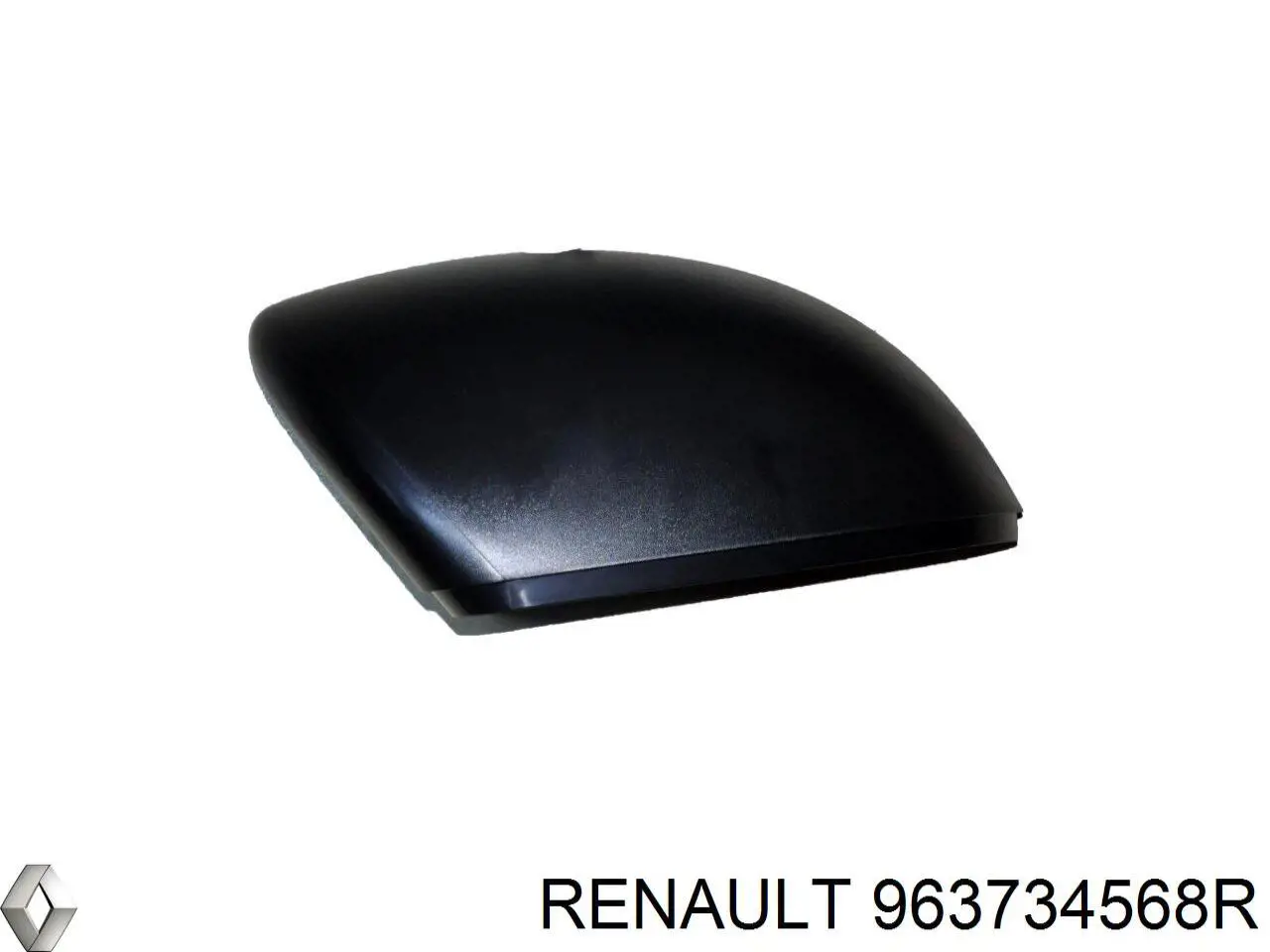 963734568R Renault (RVI) Placa sobreposta (tampa) do espelho de retrovisão esquerdo