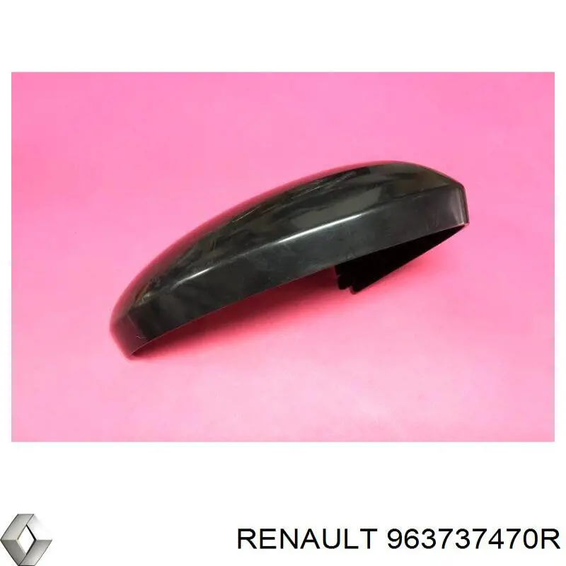 963737470R Renault (RVI) Placa sobreposta (tampa) do espelho de retrovisão esquerdo