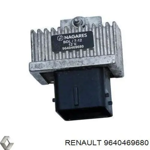 9640469680 Renault (RVI) Relê das velas de incandescência