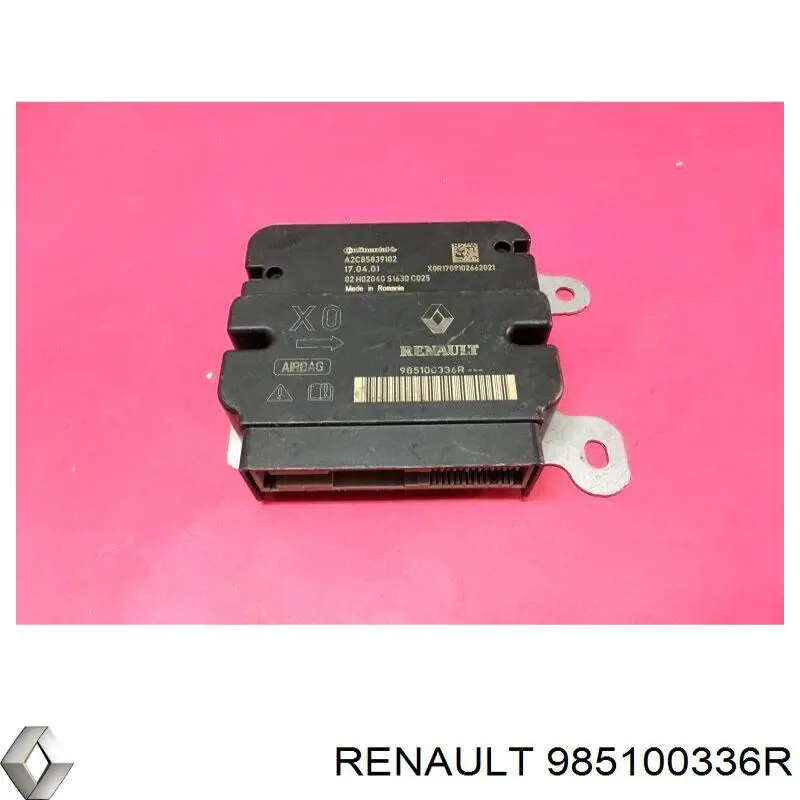 985100336R Renault (RVI) Módulo processador de controlo da bolsa de ar (Centralina eletrônica AIRBAG)