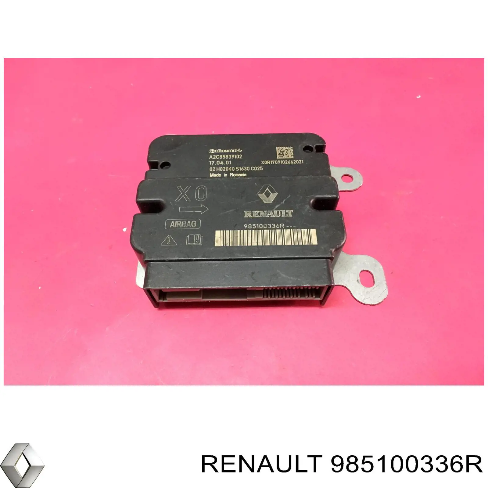 Módulo processador de controlo da bolsa de ar (Centralina eletrônica AIRBAG) Renault (RVI) 985100336R preço, a partir de 148,12 USD