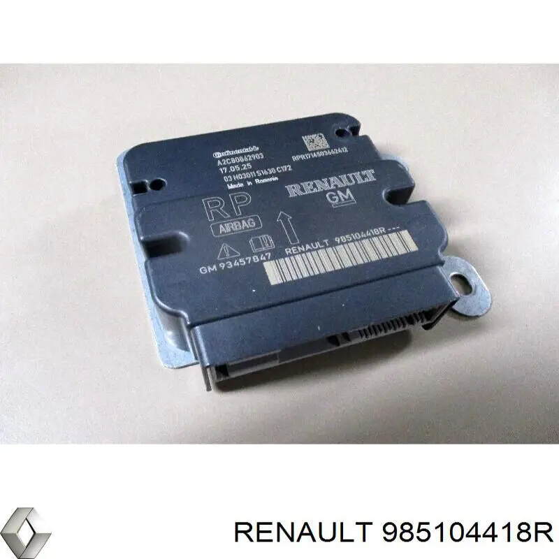985104418R Renault (RVI) Módulo processador de controlo da bolsa de ar (Centralina eletrônica AIRBAG)