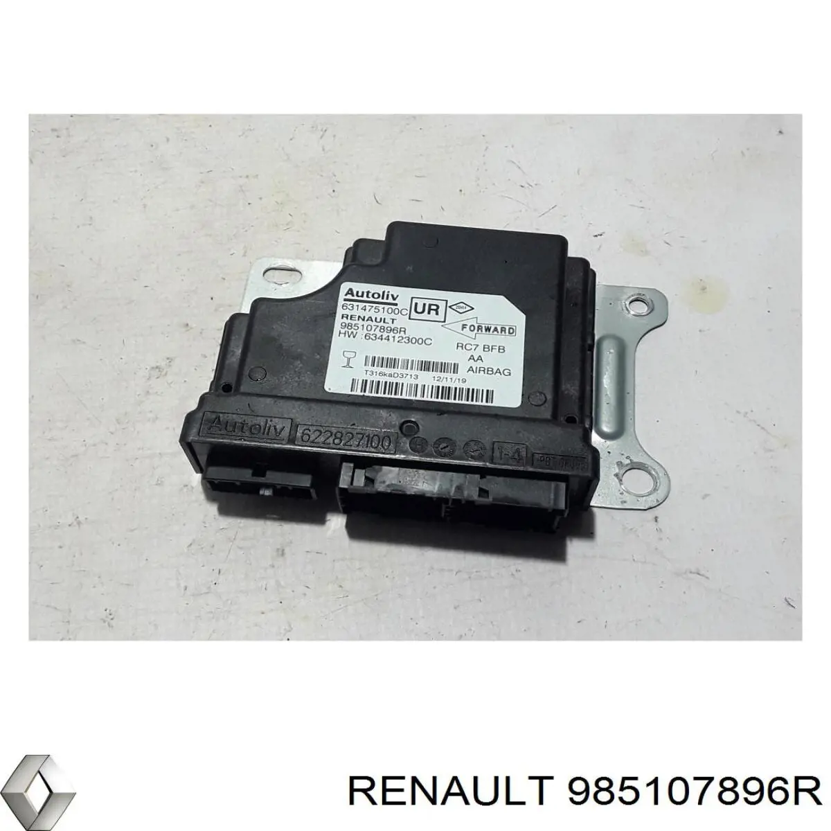 985107896R Renault (RVI) Módulo processador de controlo da bolsa de ar (Centralina eletrônica AIRBAG)