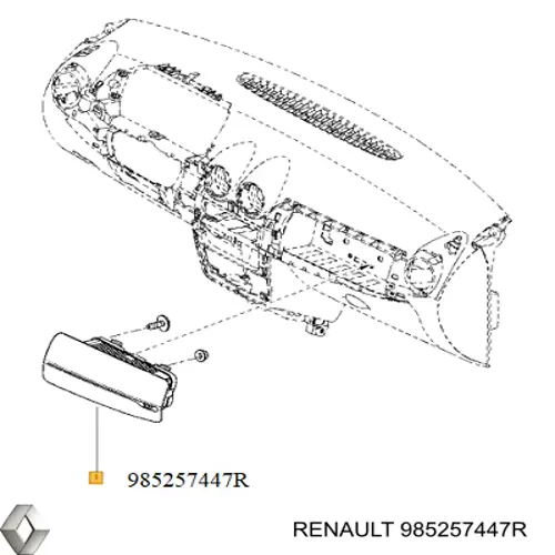 985257447R Renault (RVI) Cinto de segurança (AIRBAG) de passageiro