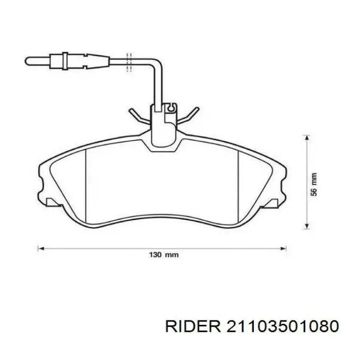 Sapatas do freio dianteiras de disco Rider 21103501080 preço, a partir de 25,33 USD
