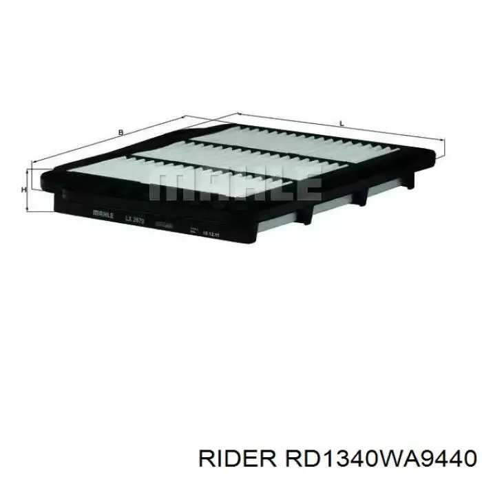 RD1340WA9440 Rider Filtro de ar