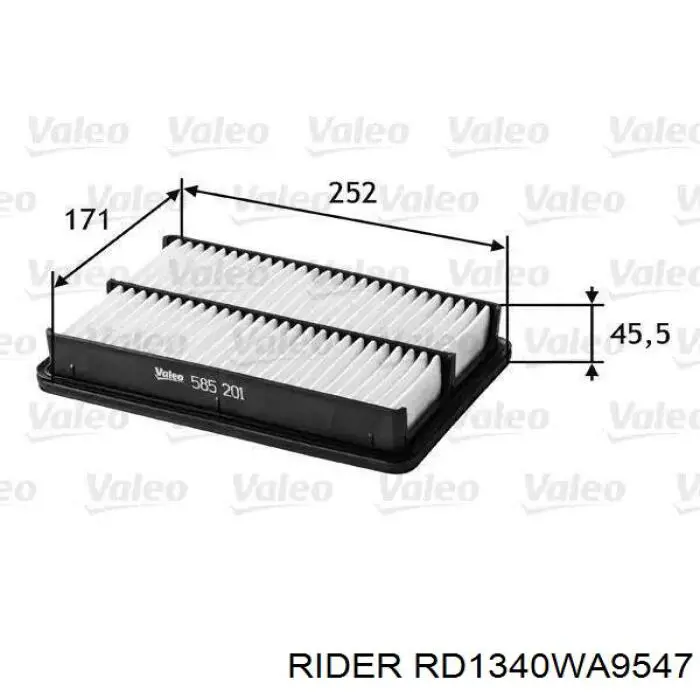 Filtro de ar Rider RD1340WA9547 preço, a partir de 11,99 USD