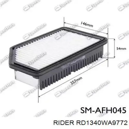 RD1340WA9772 Rider Filtro de ar