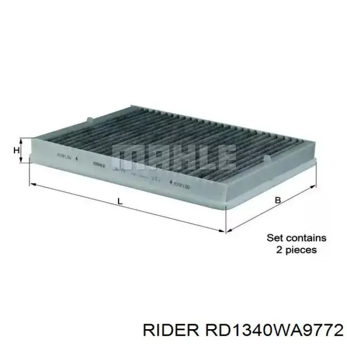 Filtro de ar RD1340WA9772 Rider