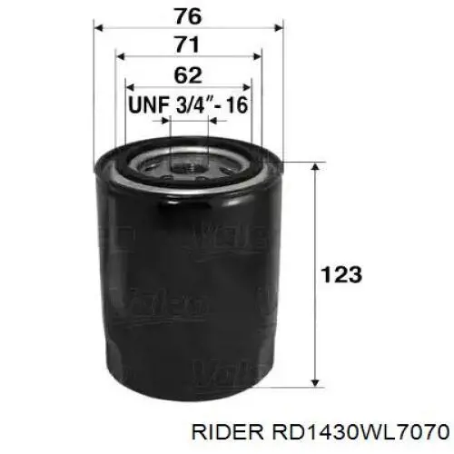Compre RD1430WL7070 Rider Filtro de óleo