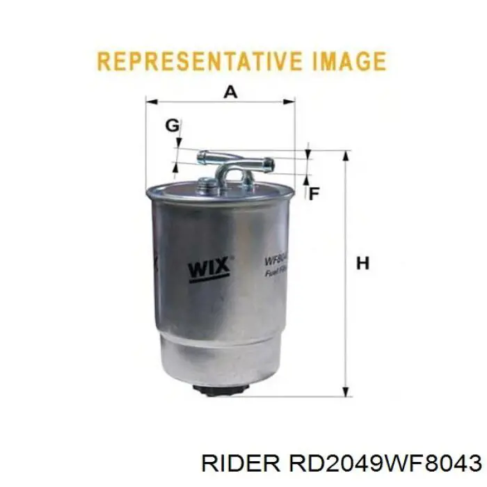 RD2049WF8043 Rider Filtro de combustível