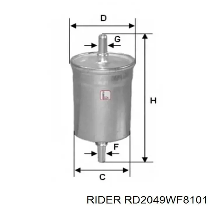 RD2049WF8101 Rider Filtro de combustível