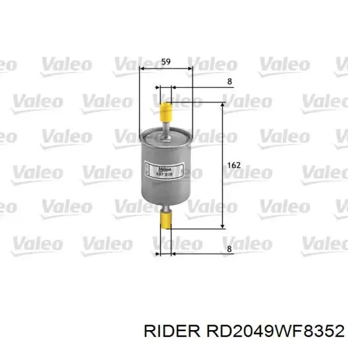 RD2049WF8352 Rider Filtro de combustível