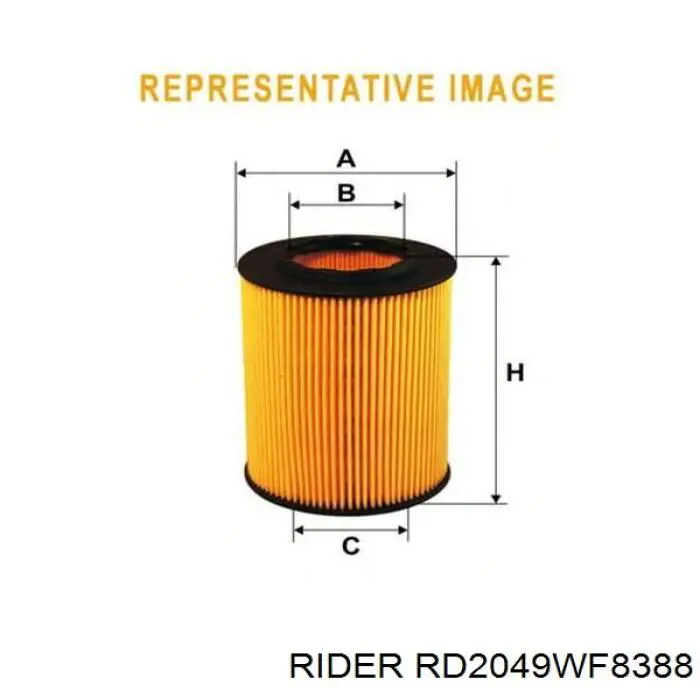 RD2049WF8388 Rider Filtro de combustível