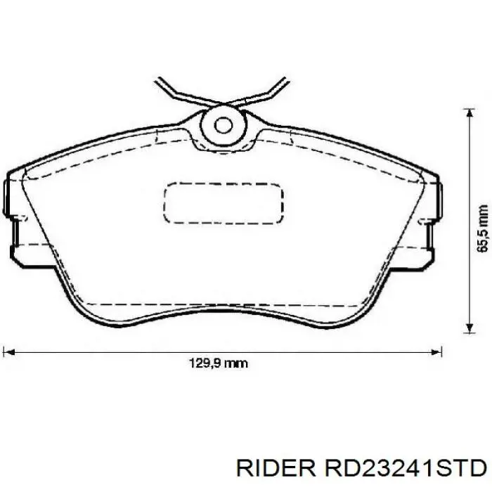 RD23241STD Rider Sapatas do freio dianteiras de disco