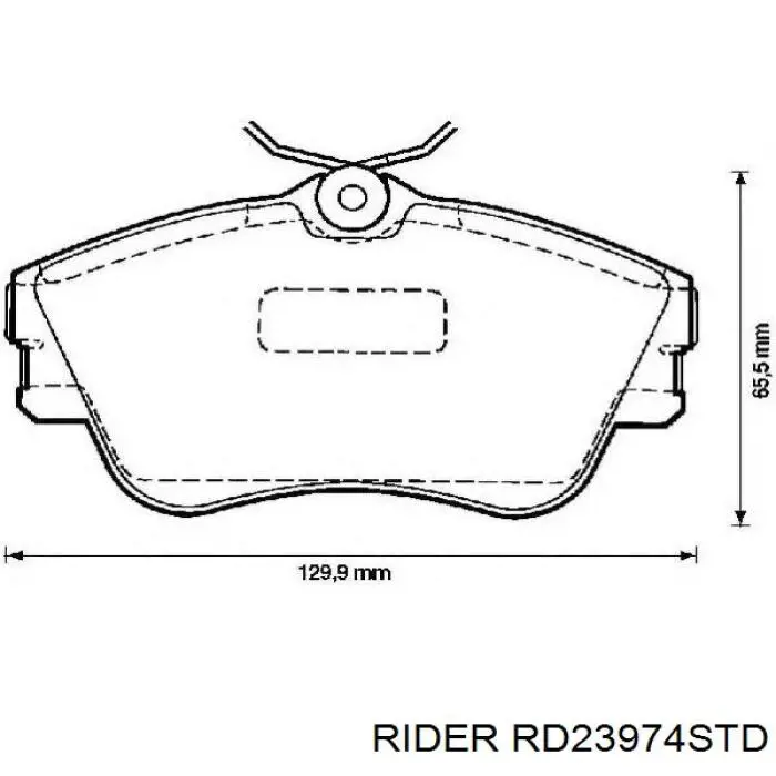 RD23974STD Rider Sapatas do freio dianteiras de disco