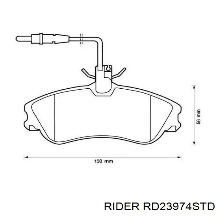 Sapatas do freio dianteiras de disco Rider RD23974STD preço, a partir de 20,96 USD