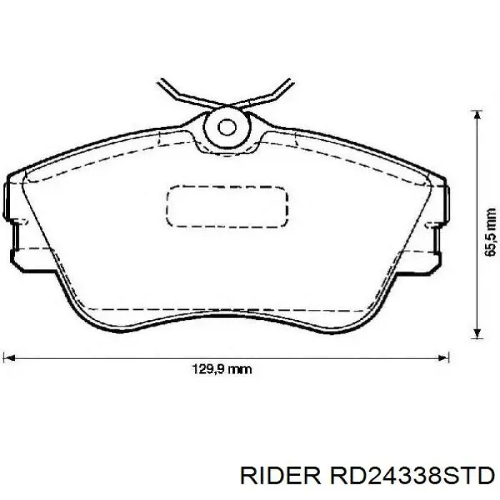 Sapatas do freio traseiras de disco Rider RD24338STD