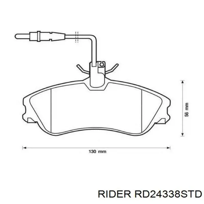 Compre RD24338STD Rider Sapatas do freio traseiras de disco