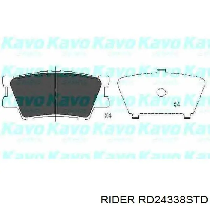 RD24338STD Rider Sapatas do freio traseiras de disco