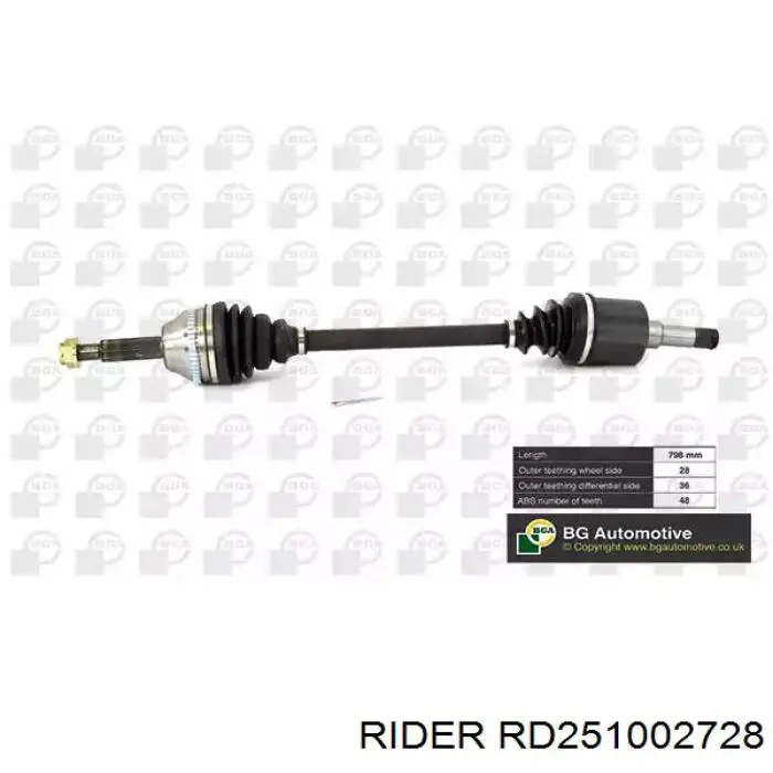 Rolamento suspenso da junta universal RD251002728 Rider