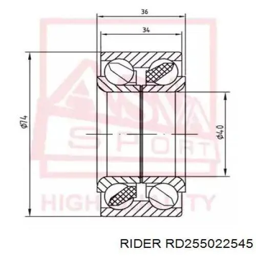 Compre RD255022545 Rider Junta homocinética interna dianteira esquerda