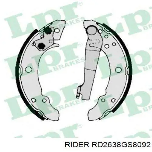 Sapatas do freio traseiras de tambor RD2638GS8092 Rider