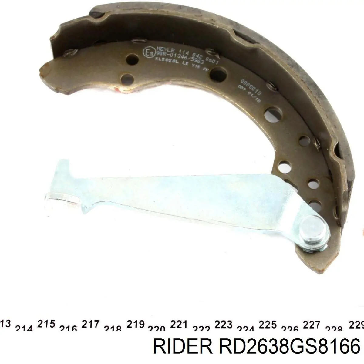 Sapatas do freio traseiras de tambor RD2638GS8166 Rider