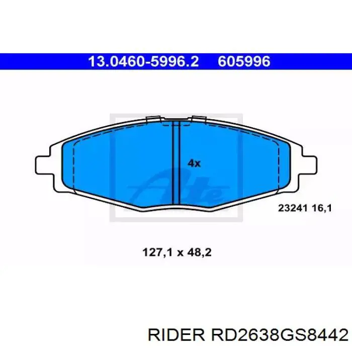 Compre RD2638GS8442 Rider Sapatas do freio traseiras de tambor