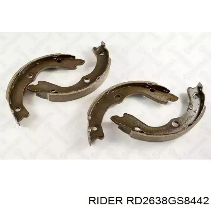 Sapatas do freio traseiras de tambor Rider RD2638GS8442
