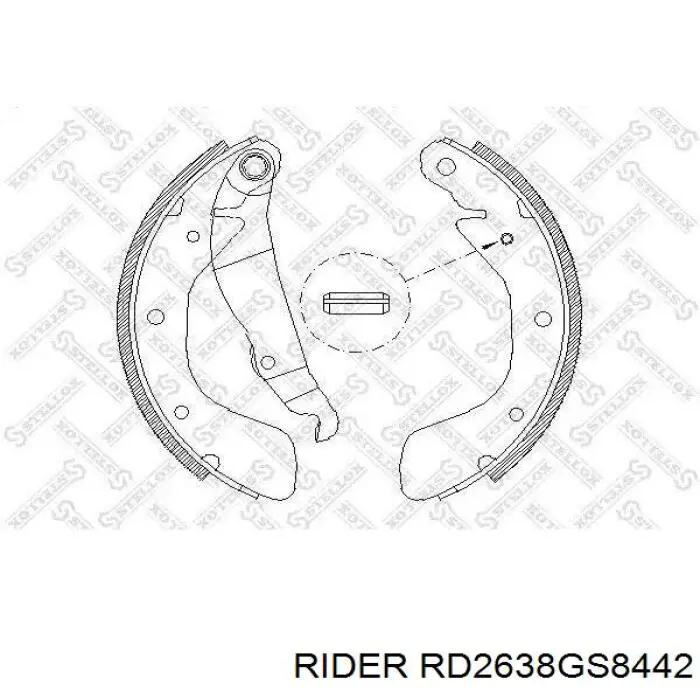 Sapatas do freio traseiras de tambor Rider RD2638GS8442 preço, a partir de 34,50 USD