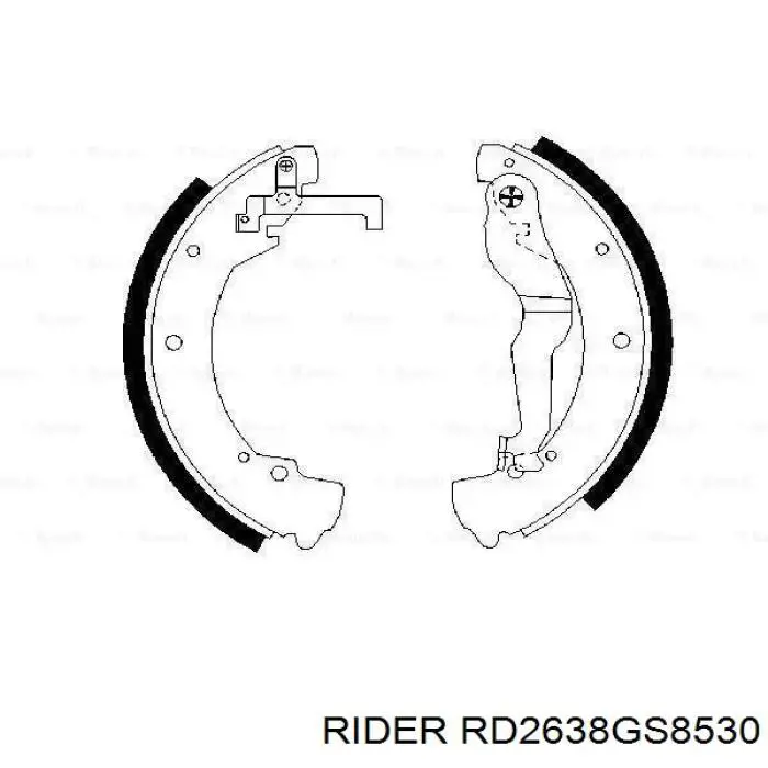 Sapatas do freio traseiras de tambor RD2638GS8530 Rider