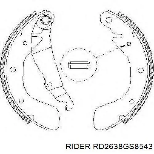 Compre RD2638GS8543 Rider Sapatas do freio traseiras de tambor