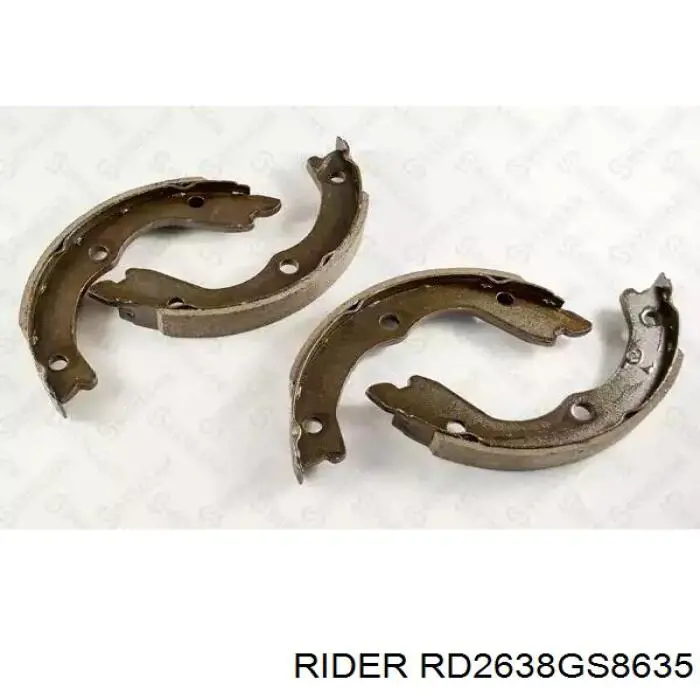 Sapatas do freio traseiras de tambor Rider RD2638GS8635