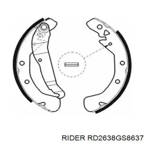 Compre RD2638GS8637 Rider Sapatas do freio traseiras de tambor